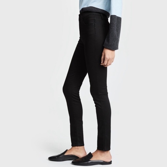 Madewell 9" Skinny Skinny High Riser Jeans Black Frost 26 Tall - Picture 2 of 14